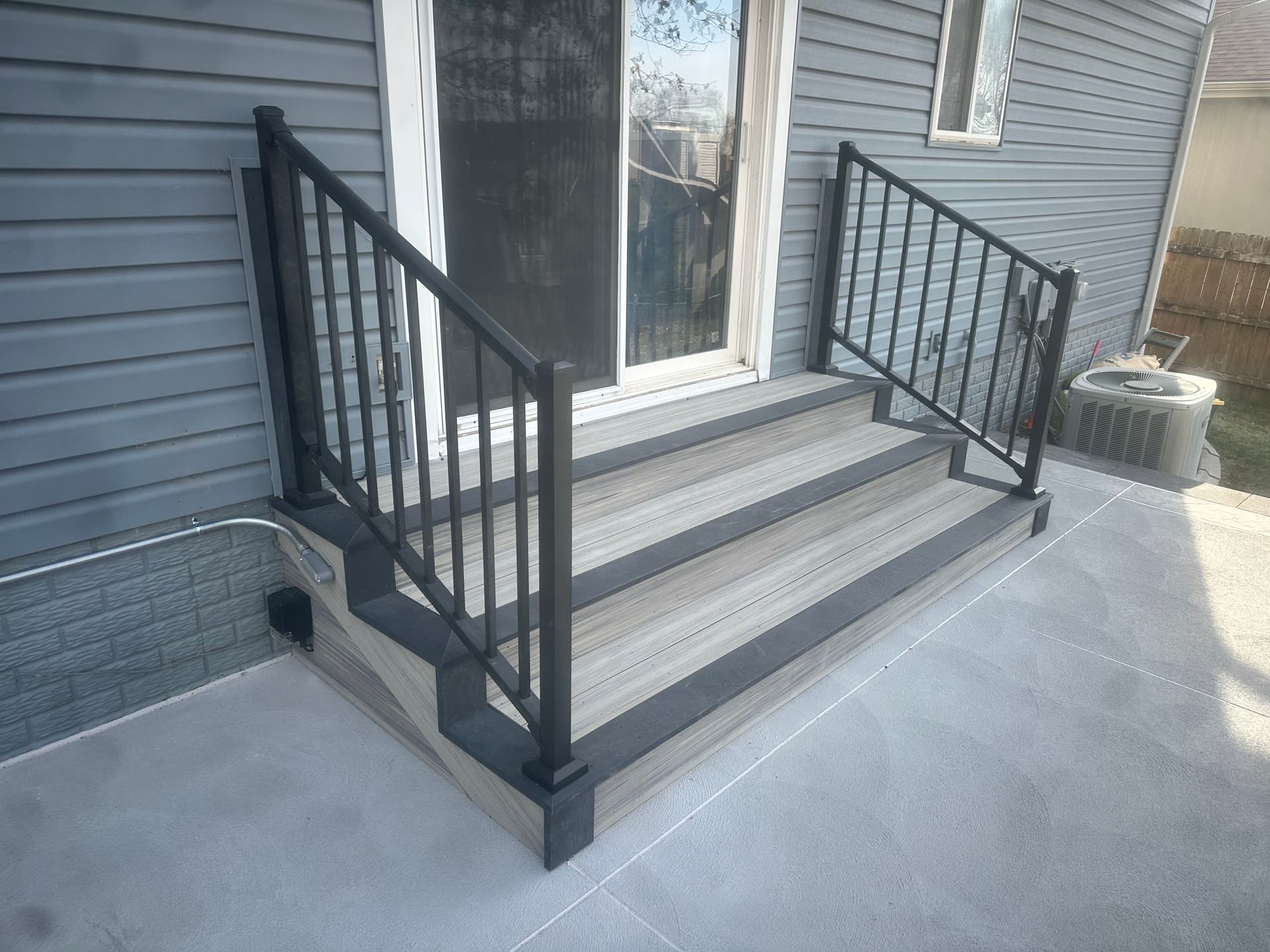 Gallery photos for Box-Frame Stair Build with Westbury Aluminum Railing: Image #1