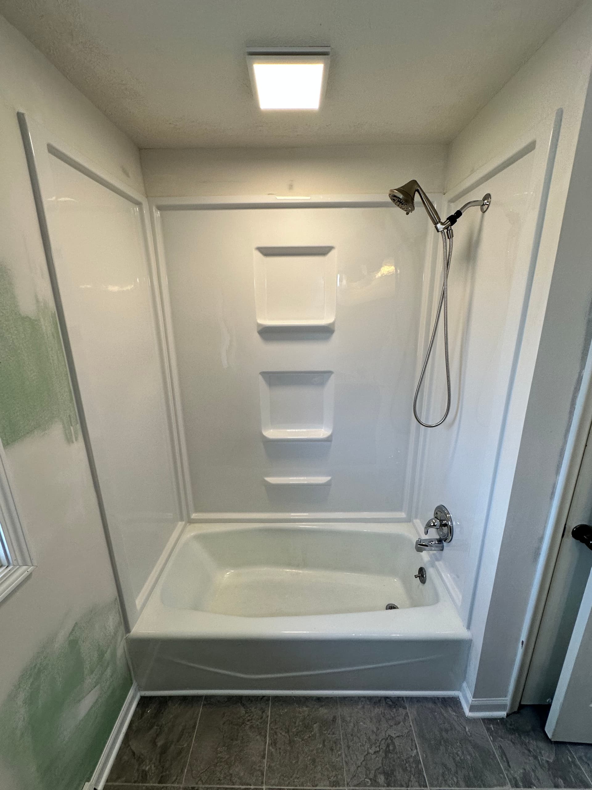 Bathroom Remodel Finish-Out With New Shower Surround and Vanity image