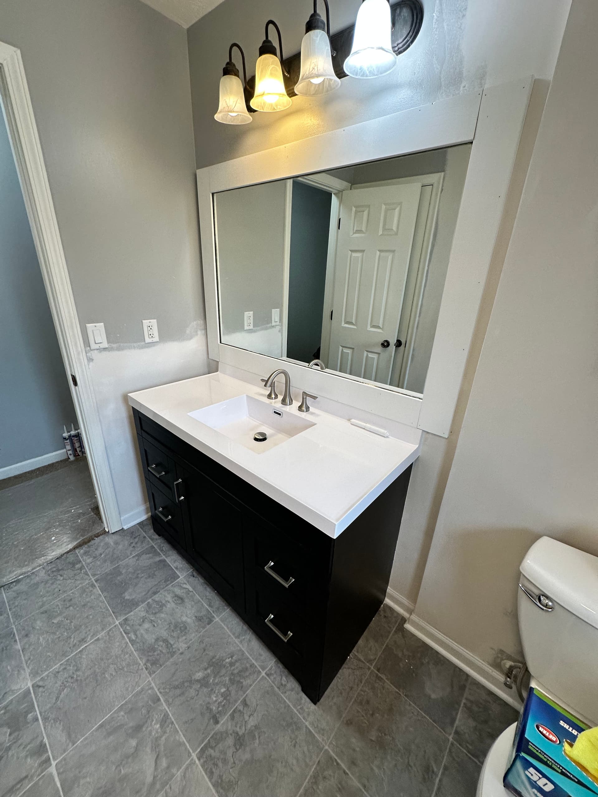 Gallery photos for Bathroom Remodel Finish-Out With New Shower Surround and Vanity: Image #1