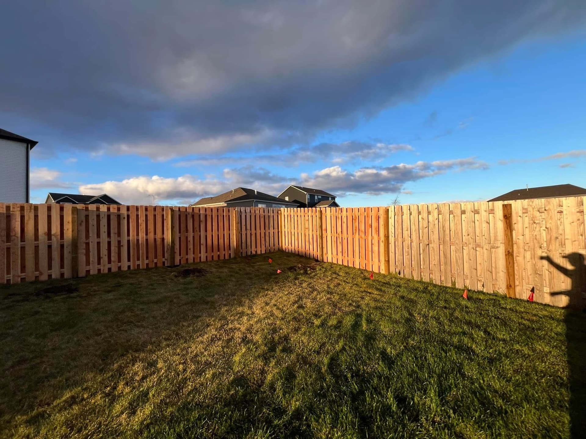Gallery photos for Storm-Damaged Fence Rebuilt With Shadowbox Style Wood Fence: Image #2
