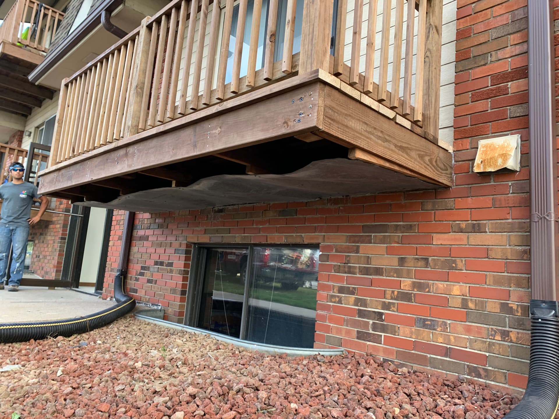 Cantilever Balcony Rebuilt After Vehicle Impact Damage
