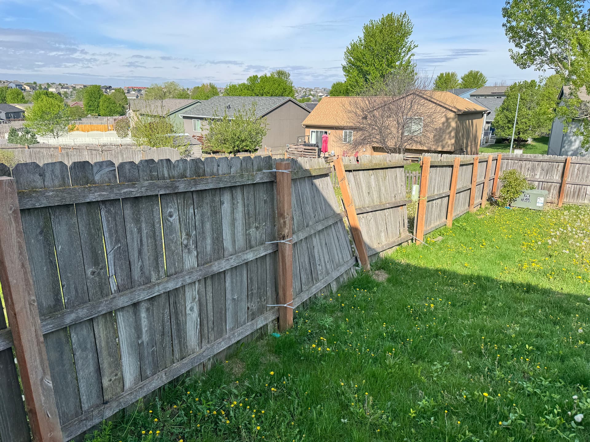 Gallery photos for Wind-Damaged Fence Repair Done Right - New Posts, Rails and Pickets: Image #1
