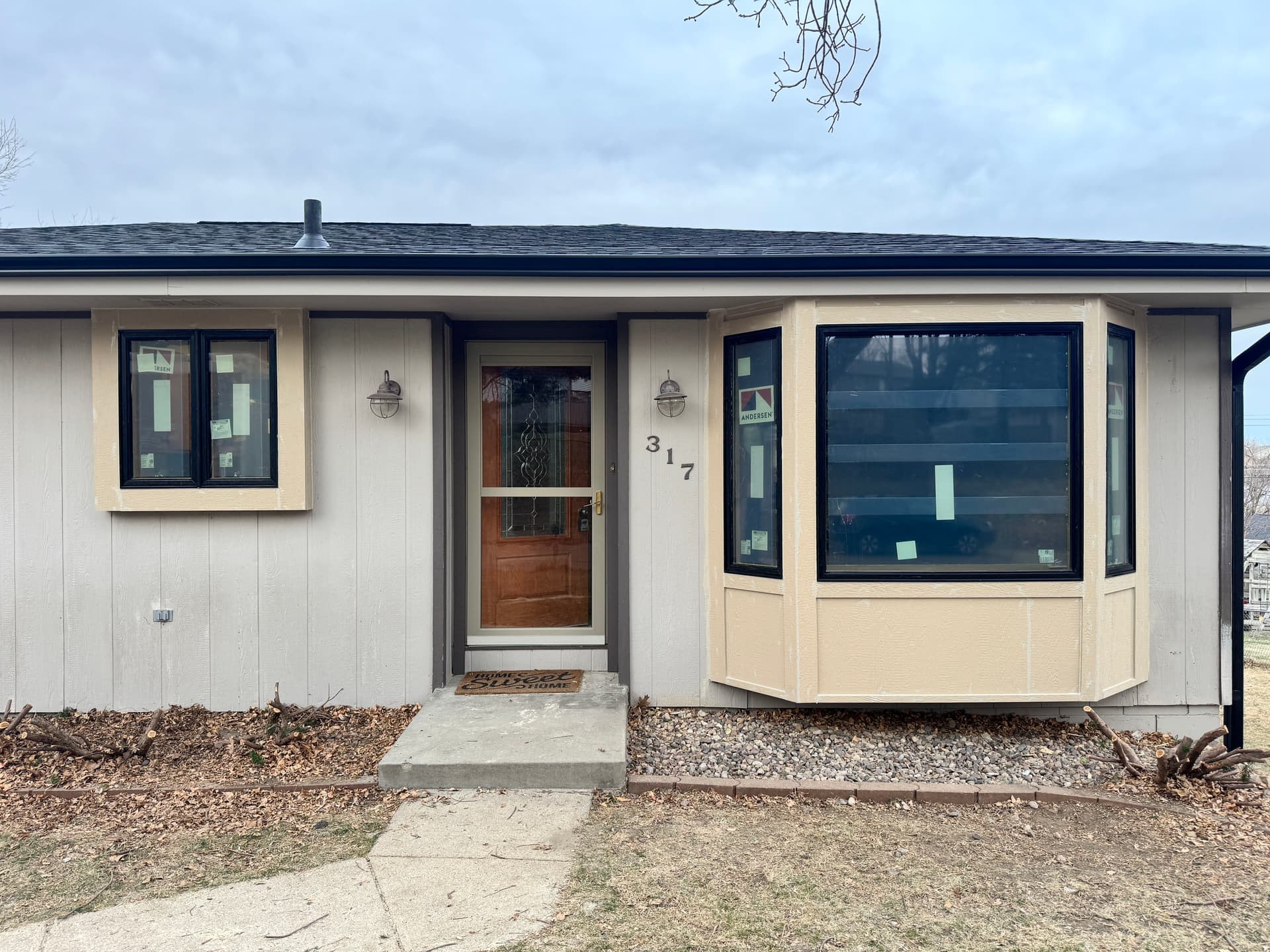 Bow Window Replaced with a Bold New Bay Window Setup