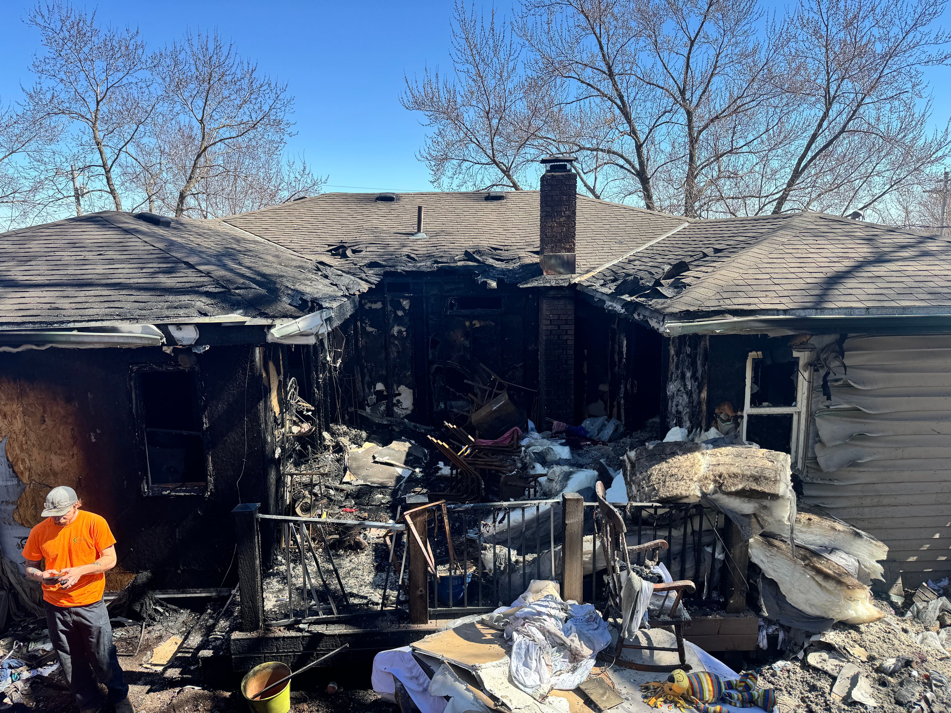 Project Emergency Board-Up After Severe House Fire Guts Back Deck and Framing image