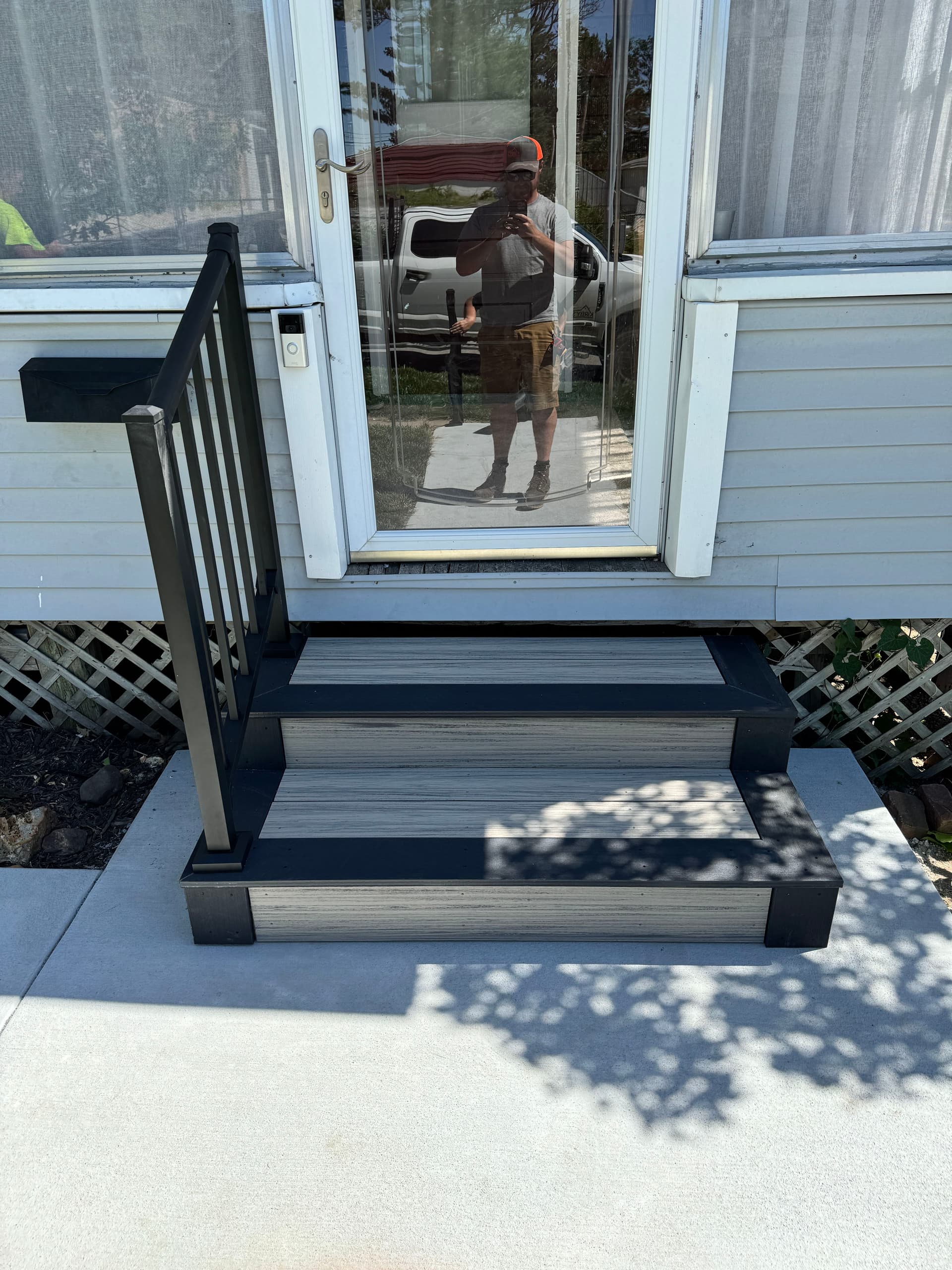 Gallery photos for Composite Stair Build with Westbury Aluminum Railing on a Front Entry: Image #1