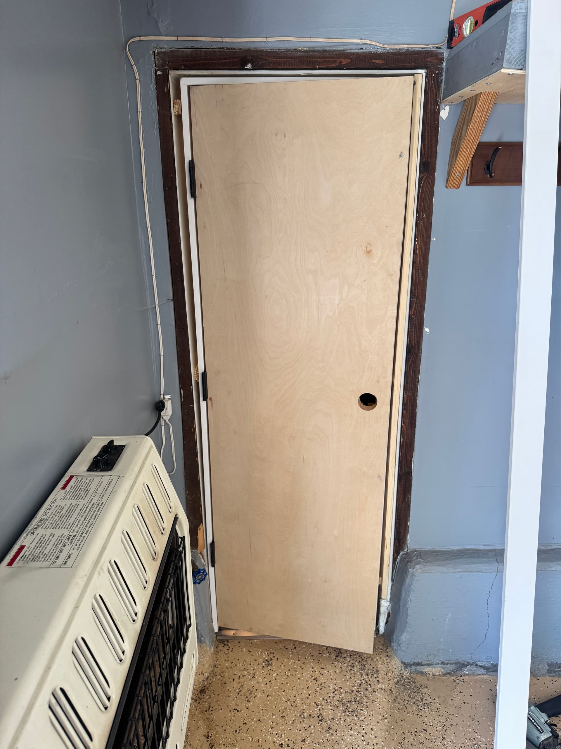 Gallery photos for Custom Door Install for a Non-Standard Garage-to-Kitchen Opening: Image #3