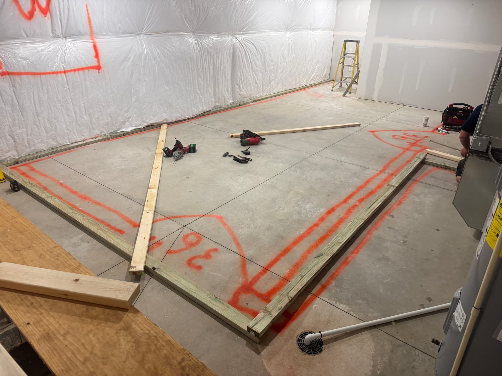 Gallery photos for Unfinished Basement Turned Into a Legal Bedroom - Start to Finish: Image #8