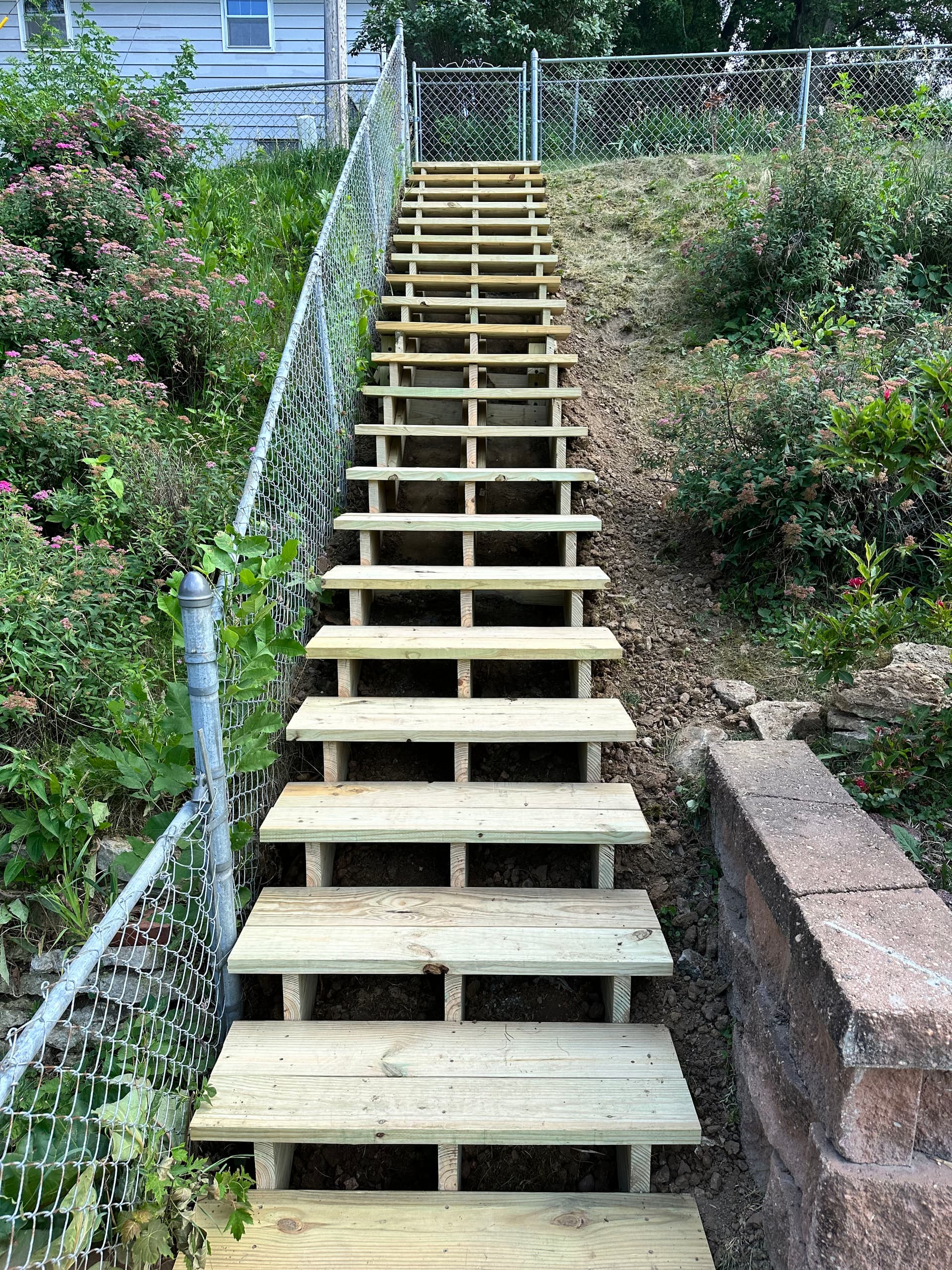 Gallery photos for Rotting Hillside Stairs Torn Out and Rebuilt From Scratch: Image #1