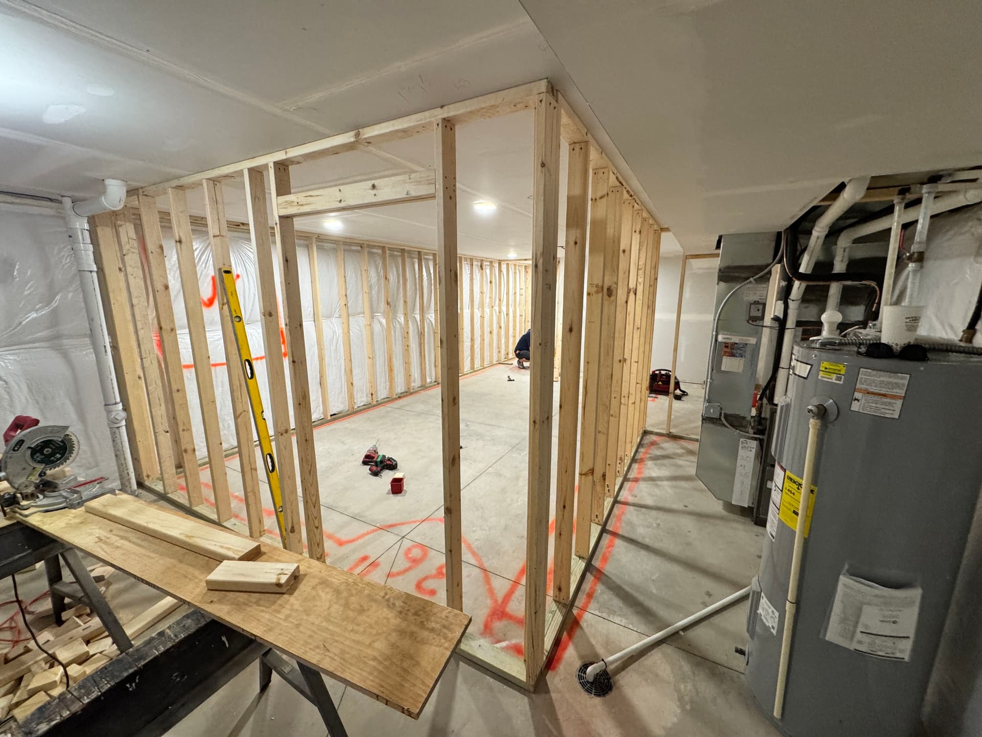Gallery photos for Unfinished Basement Turned Into a Legal Bedroom - Start to Finish: Image #6