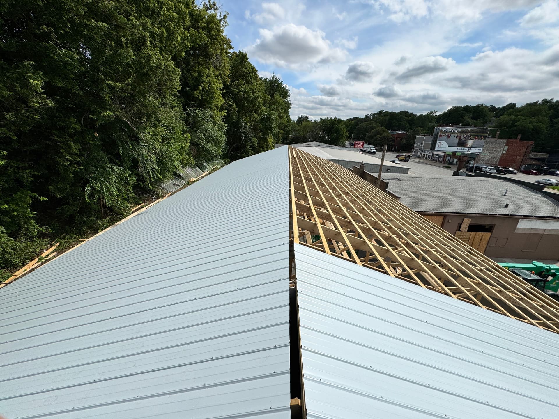 Gallery photos for Commercial Fire Damage Restoration With Full Reframe and New Roof: Image #4