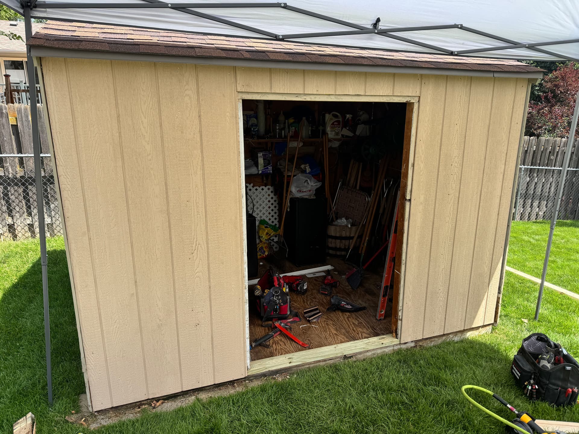Gallery photos for 28-Year-Old Shed Gets New Siding, Trim and Bottom Plate: Image #4