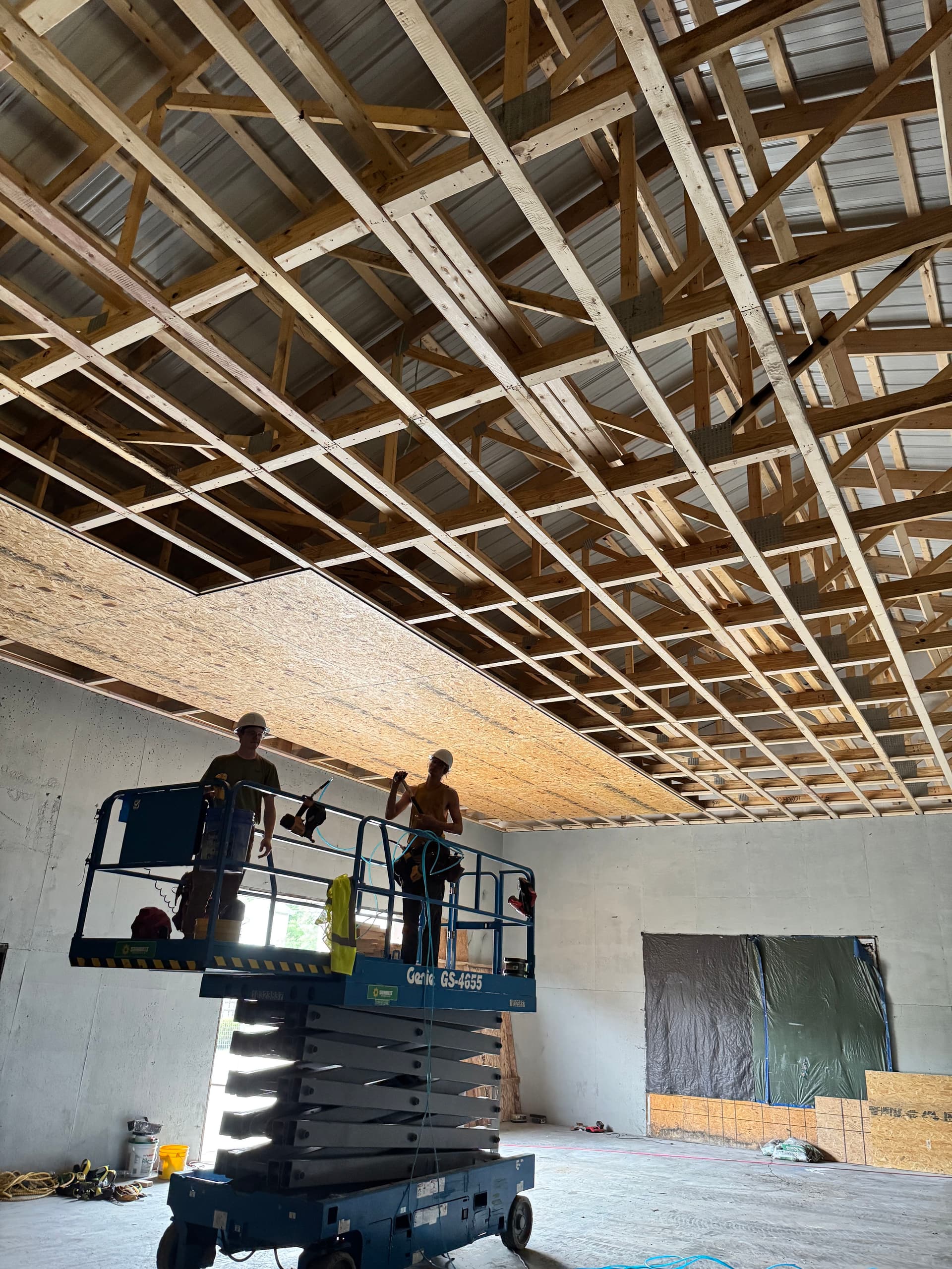 Gallery photos for Commercial Fire Damage Restoration With Full Reframe and New Roof: Image #5