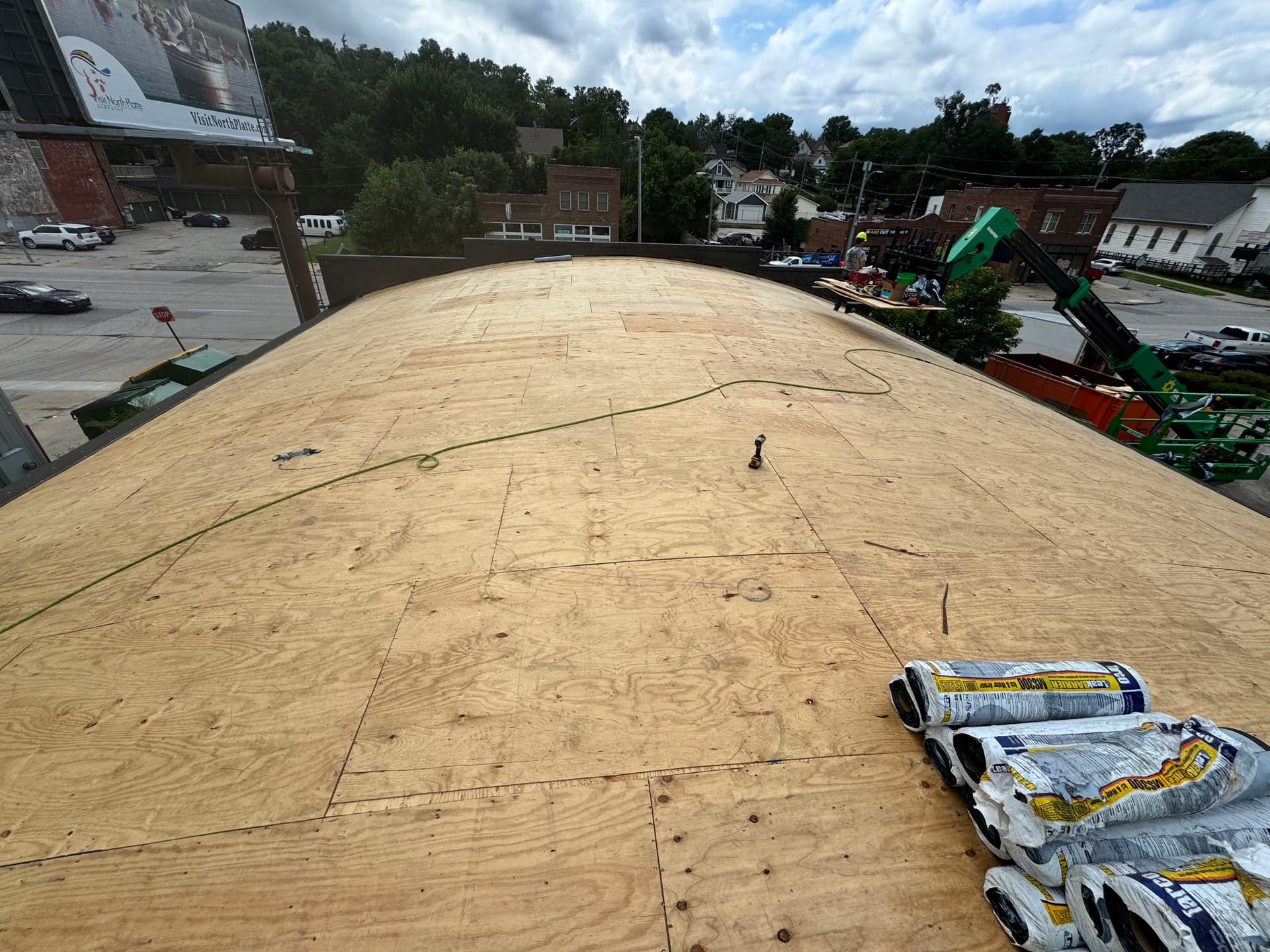 Gallery photos for Commercial Fire Damage Restoration With Full Reframe and New Roof: Image #9